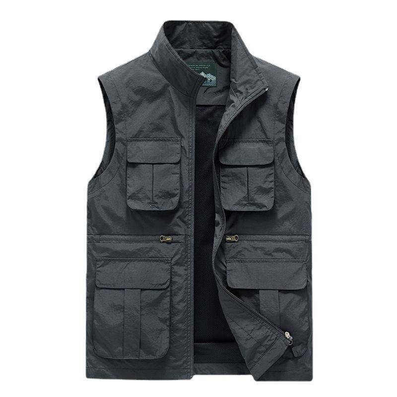 Multiple Pocket Elegant Jacket Vest With Logo Veste Blazers Camping Men'S Vests Waistcoats