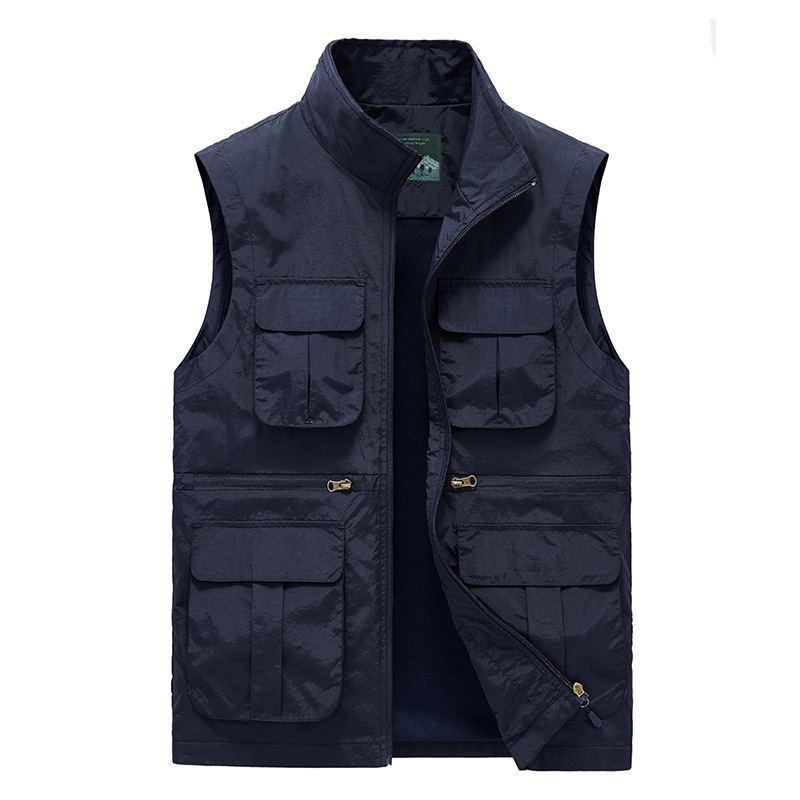 Multiple Pocket Elegant Jacket Vest With Logo Veste Blazers Camping Men'S Vests Waistcoats