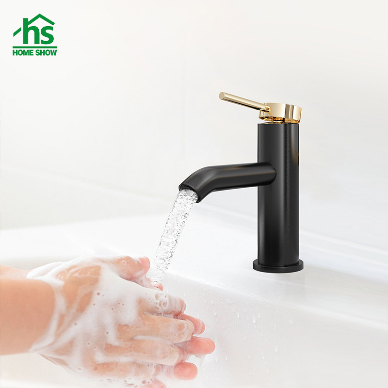 Cheap Price Wholesale Brass Material Kids Basin Faucet black bathroom faucets hot and cold water mixer