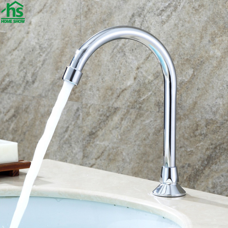 Polished Chrome Foot Control Faucet for Basin Brass Material  Water Tap Sink Faucet Foot Operated Basin Faucet