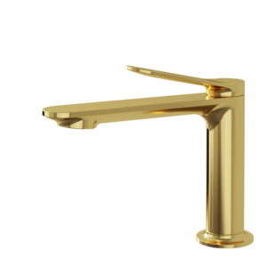 Factory Direct Supply Long Neck Bathroom Taps Brushed Brass Gold Colour Single Level Basin Mixer Faucet