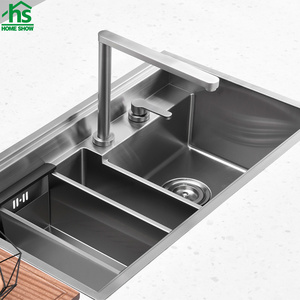 304 Stainless Steel Two holes Brushed Height Adjustable Kitchen tap single lever kitchen mixer pull down upc sink kitchen faucet