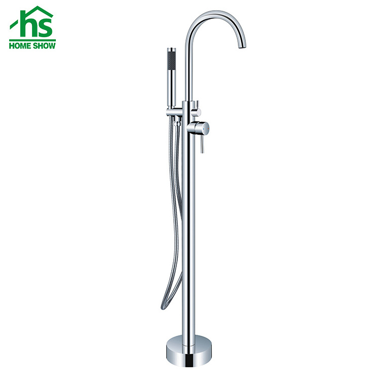 High quality brass tub freestanding mixer faucet shower faucet set standing bathtub mixer tap faucet