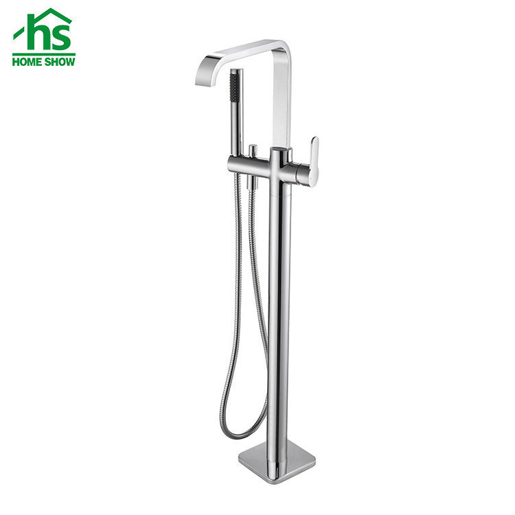 High quality brass tub freestanding mixer faucet shower faucet set standing bathtub mixer tap faucet