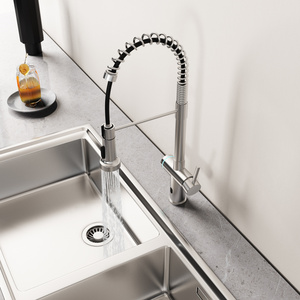 Contemporary Design Water Faucet Sus304 Stainless Steel Kitchen Faucets High Flow Mixer Tap