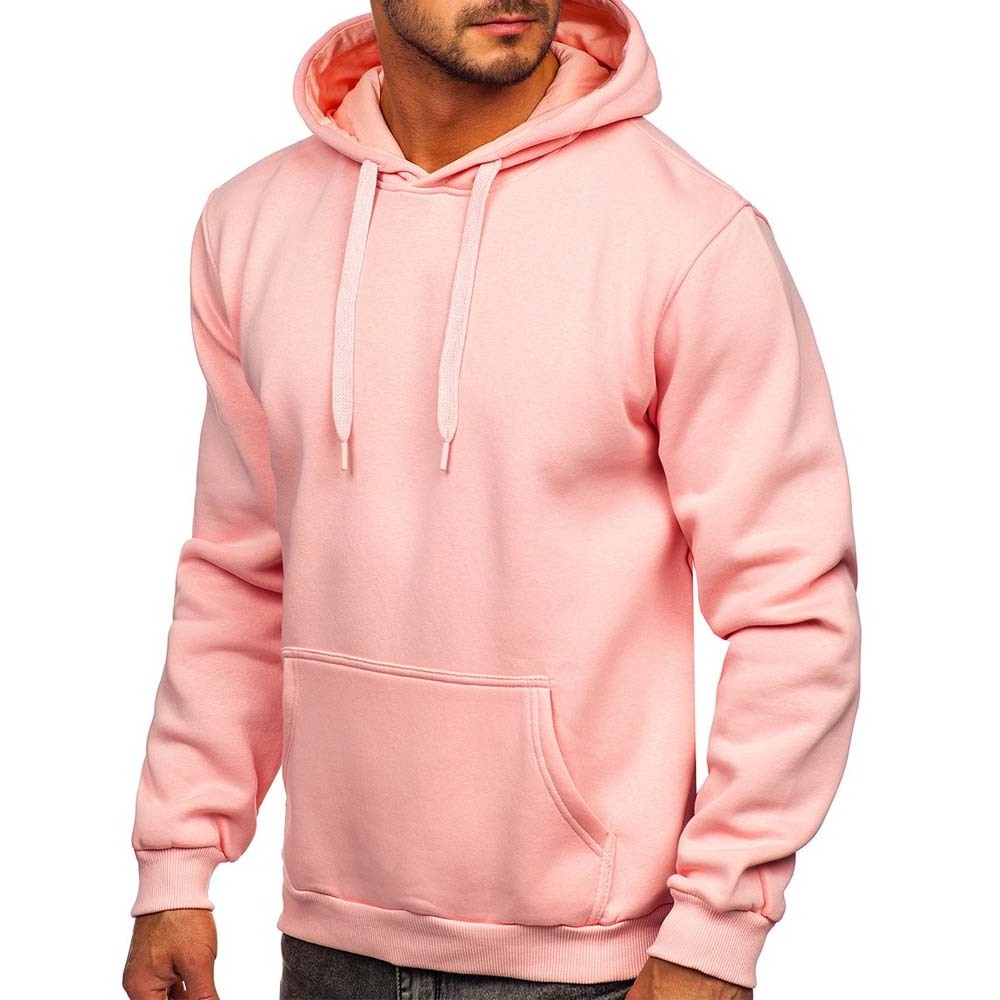 Mens Hoodie Solids Pastel Pink Sweatshirts 2023 Hoodies For Men Without Logo