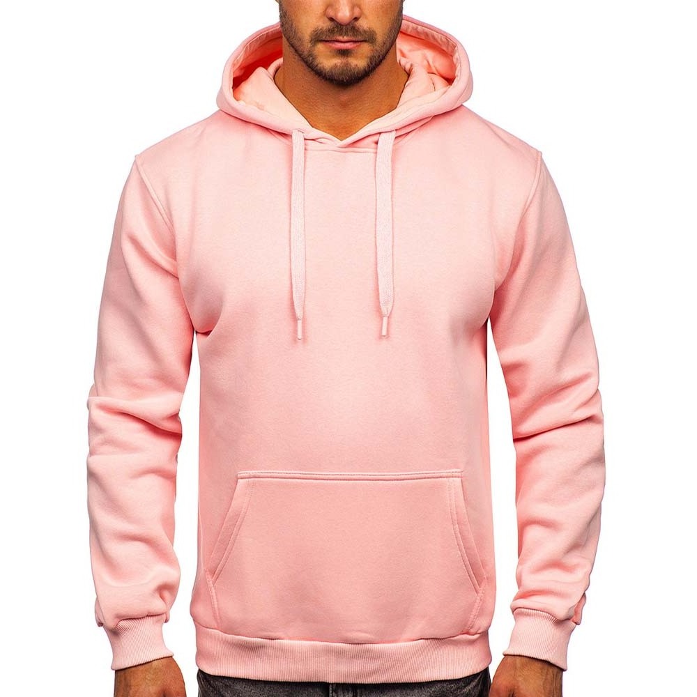 Mens Hoodie Solids Pastel Pink Sweatshirts 2023 Hoodies For Men Without Logo