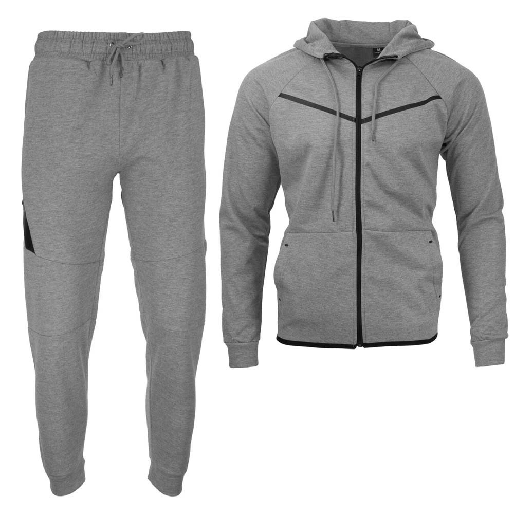 MAROON TECH FLEECE TAPED FULL-ZIP HOODIE AND PANTS TRACK SUIT SWEAT SUIT