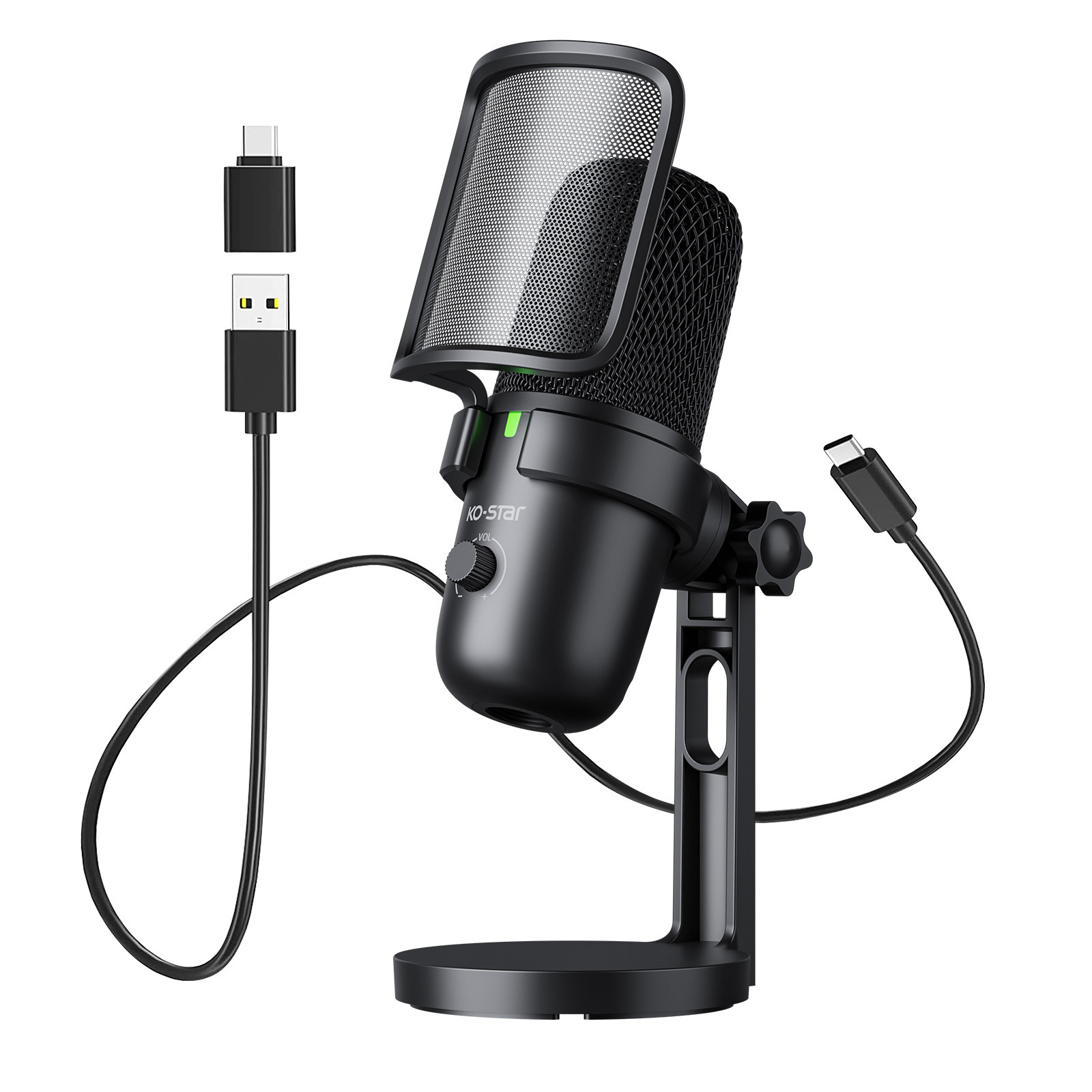 Usb recording studio karaoke wireless uhf bluetooth podcast mini condenser studio sans fil professionnel wireless microphone