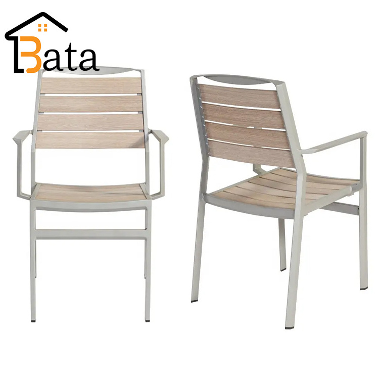 Outdoor Chairs Dining Chair Wicker Aluminum French Style Leisure Patio Furniture