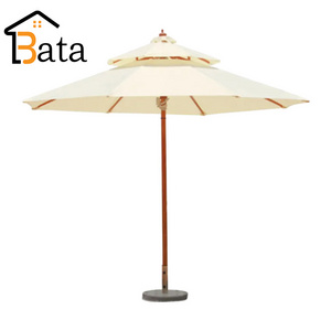 Outdoor Beach Furniture Restaurant Hotel Wooden Pole Garden Parasol Pool Umbrella Sun Umbrella