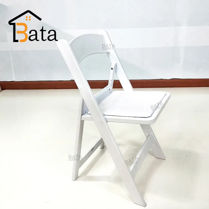 Factory Price America Resin Folding Padded White Chair For Event And Weddings Rental