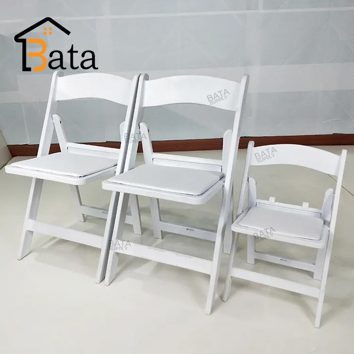 Factory Price America Resin Folding Padded White Chair For Event And Weddings Rental