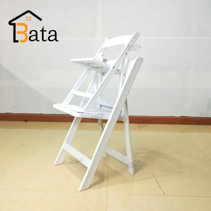 Factory Price America Resin Folding Padded White Chair For Event And Weddings Rental