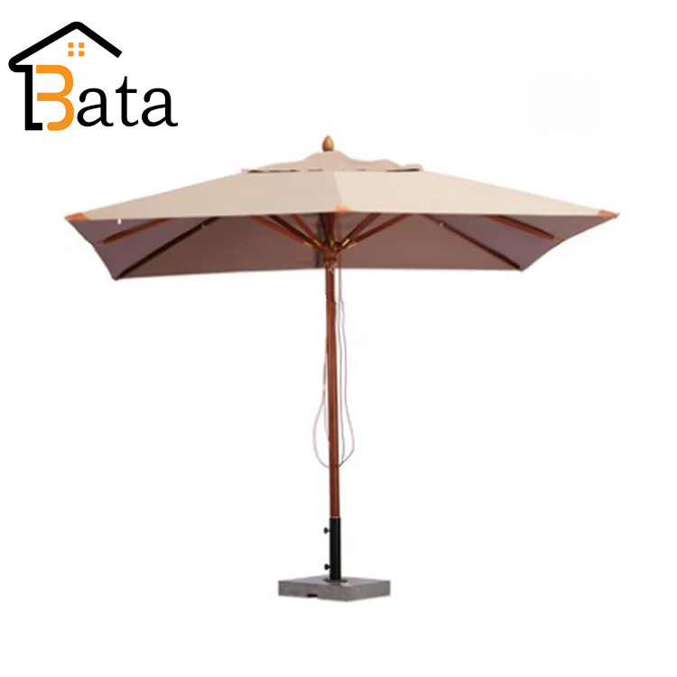 Outdoor Beach Furniture Restaurant Hotel Wooden Pole Garden Parasol Pool Umbrella Sun Umbrella