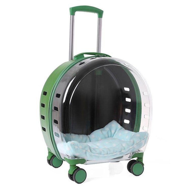 Pet Dog Trolley Backpack Portable Outdoor Cat Dog Carrier Bag Travel Wheeling  for t Transparent Case pet travel suitcase