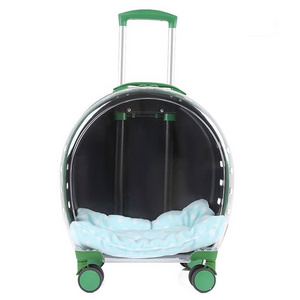 Pet Dog Trolley Backpack Portable Outdoor Cat Dog Carrier Bag Travel Wheeling  for t Transparent Case pet travel suitcase