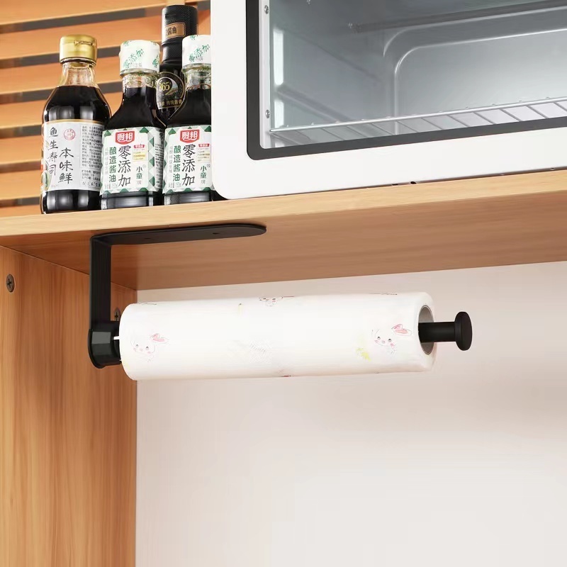 Stainless Steel Matte Black Kitchen roll paper towel holder