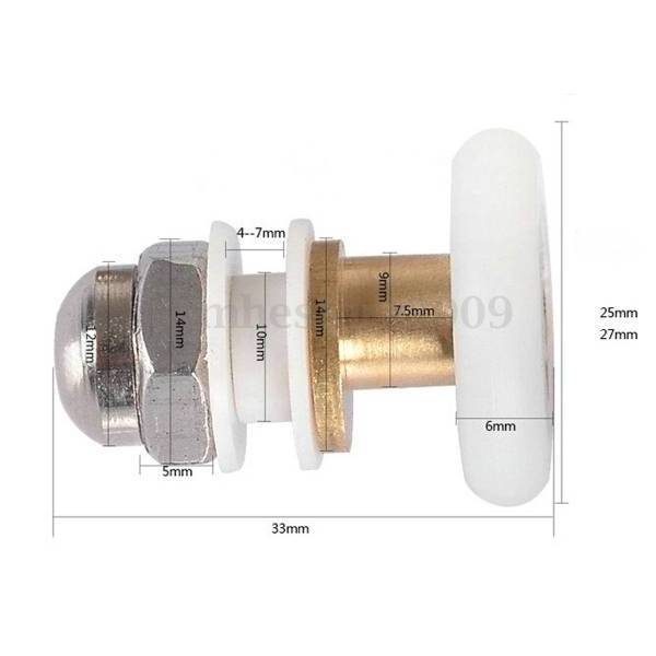 brass shower room eccentric roller,shower cabin roller, shower room accessories