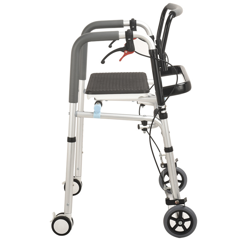 Rollator Folding Aluminum Handicap Walker For Older Adult