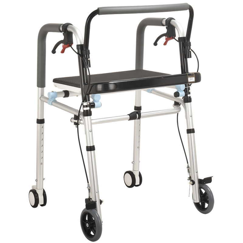 Rollator Folding Aluminum Handicap Walker For Older Adult