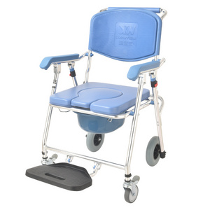 Chair shower comfortable modern use foldable commode wheel chair for elderly