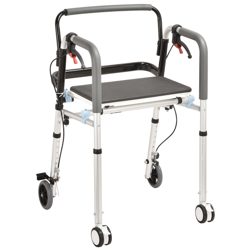 Rollator Folding Aluminum Handicap Walker For Older Adult