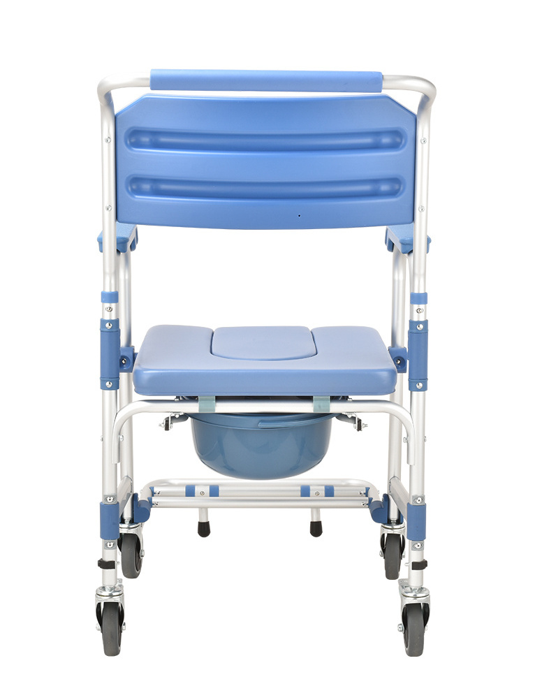 aluminium disable elderly folding toilet sale adjustable transfer portable  floating old disabled shower wheel commode chair