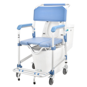 aluminium disable elderly folding toilet sale adjustable transfer portable  floating old disabled shower wheel commode chair