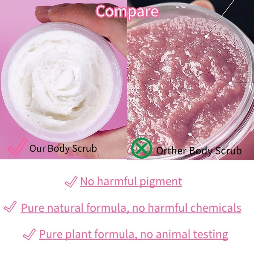 High Quality Body Scrubs Manufacturer Skin Brightening Deep Cleansing Remove Dead Skin Face Exfoliating Body Scrub Cream