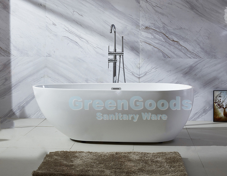 Good Quality Home Usage New Style Acrylic Material Freestanding Soaking Bathtub For Adults