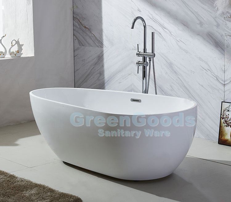 High Quality Adult Bath Tub 1 Person Small Deep Soaking Freestanding Bathtub