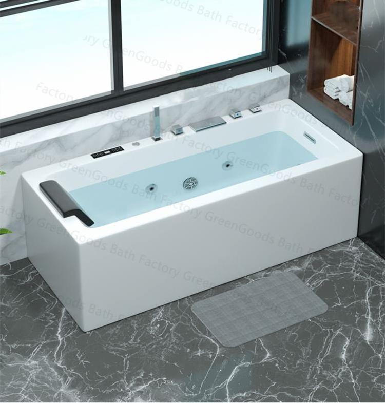 Best Quality Fiberglass Freestanding Jetted Tubs Stand Alone Massage Spa Whirlpool Bathtubs