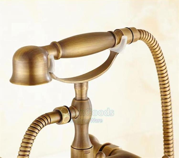 Simply Design Bathroom Standing Floor Mounted Single Handle Brass Bath Faucet