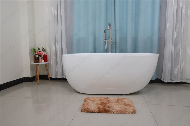 Best Selling Modern Design Hotel Bathroom White Acrylic Freestanding Bath Tubs