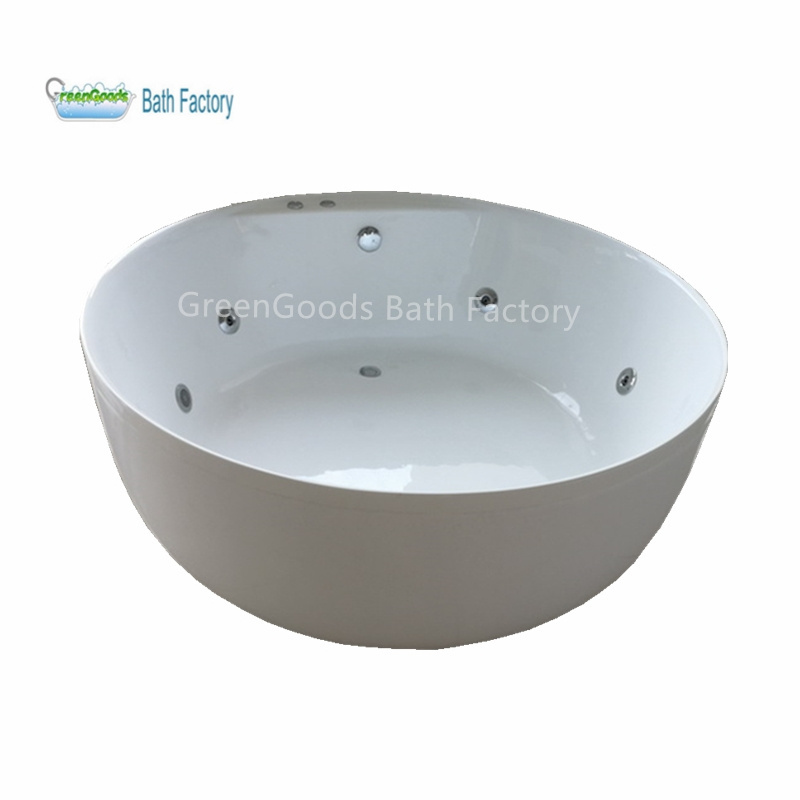 CE Classic Conair Couple Abs Round Bath Tub Massage Spa Jet Aqua Dual Whirlpool Bathtub