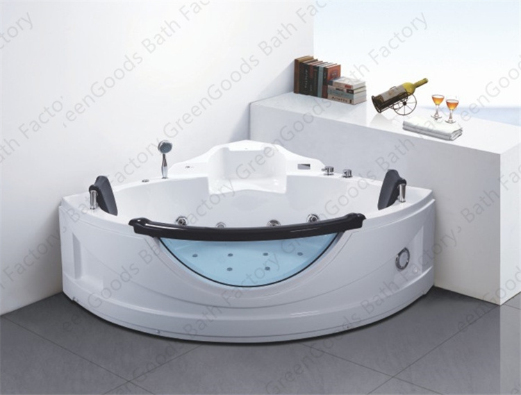 High Quality Composite Adult Jet Kit Hydromassage Bathtub Corner Spa With Shower