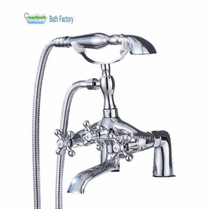 Bathroom Classic Bathroom Clawfoot Bath Tub Shower Mixer With Hand Shower Faucet