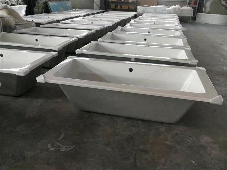 Custom Size Acrylic Embedded Underground Bathtub Drop In Build In Bathtub