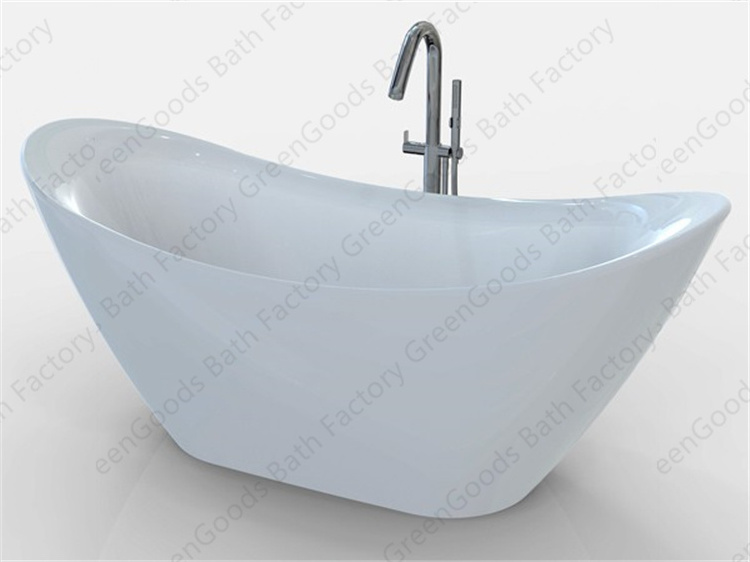 Double Slipper Freestanding 2 Person Hot Soaking Bath Tub