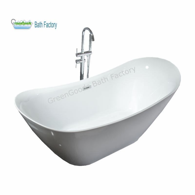 Double Slipper Freestanding 2 Person Hot Soaking Bath Tub