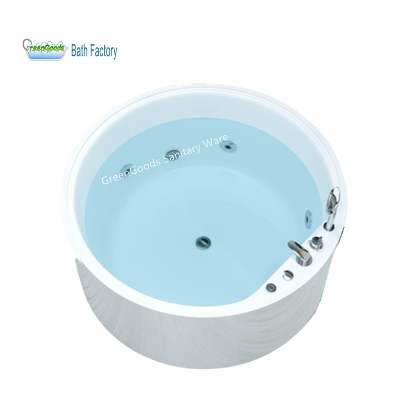 Best Large Bathroom Round Freestanding Soaking Jetted Air Whirlpool Massage Bathtubs With Heater