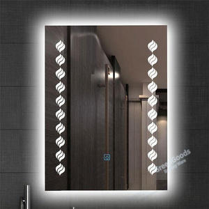 New Style Rectangle LED Bath Mirror With Light Touch Switch Anti Fog Smart Mirror