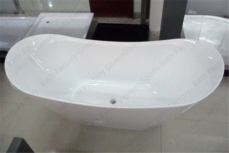 Double Slipper Freestanding 2 Person Hot Soaking Bath Tub