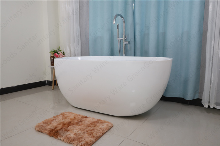 Best Selling Modern Design Hotel Bathroom White Acrylic Freestanding Bath Tubs