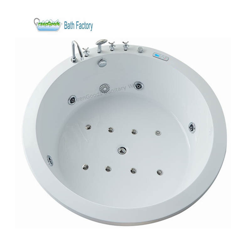 Acrylic Round Underground Embedded Massage Bathtub