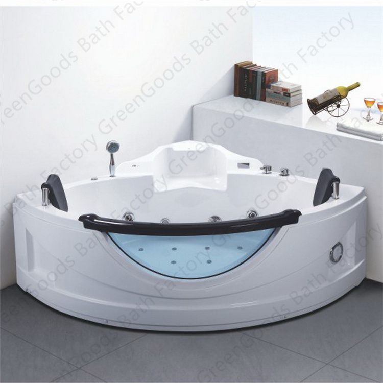 High Quality Composite Adult Jet Kit Hydromassage Bathtub Corner Spa With Shower