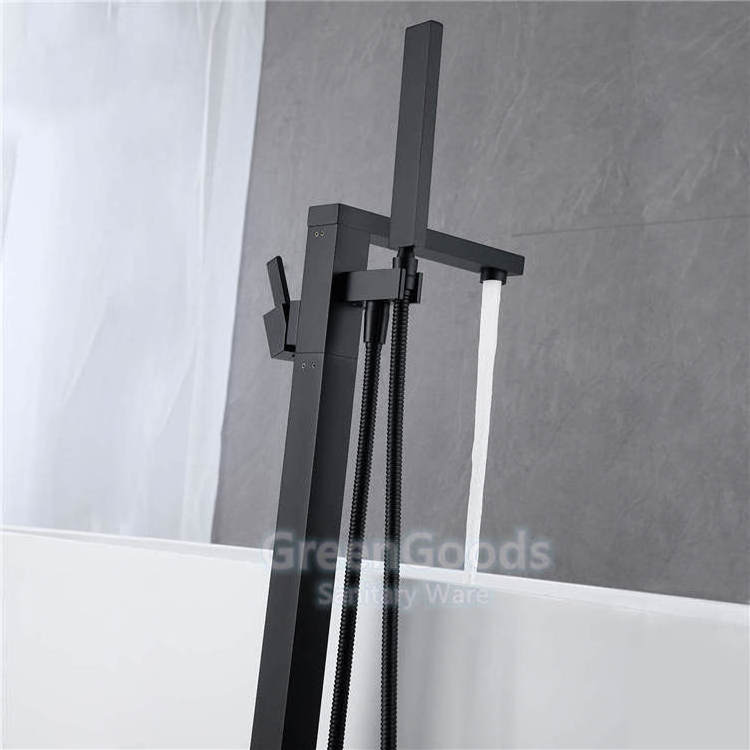 Wholesale New Removable Single Lever Bath Vessel Faucet Waterfall Matt Black Brushed Nickel Faucet With Hand Shower