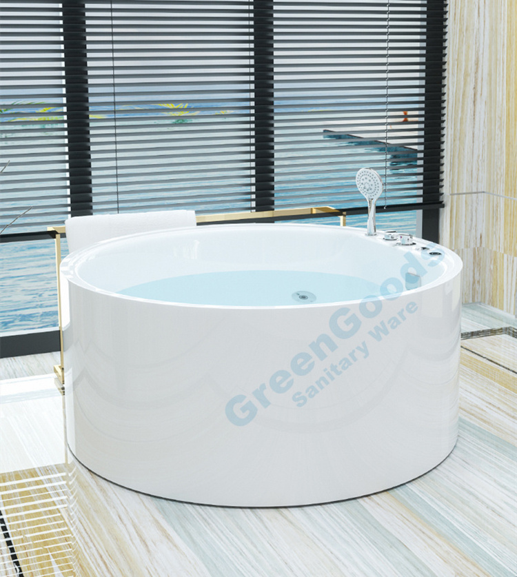 Best Large Bathroom Round Freestanding Soaking Jetted Air Whirlpool Massage Bathtubs With Heater