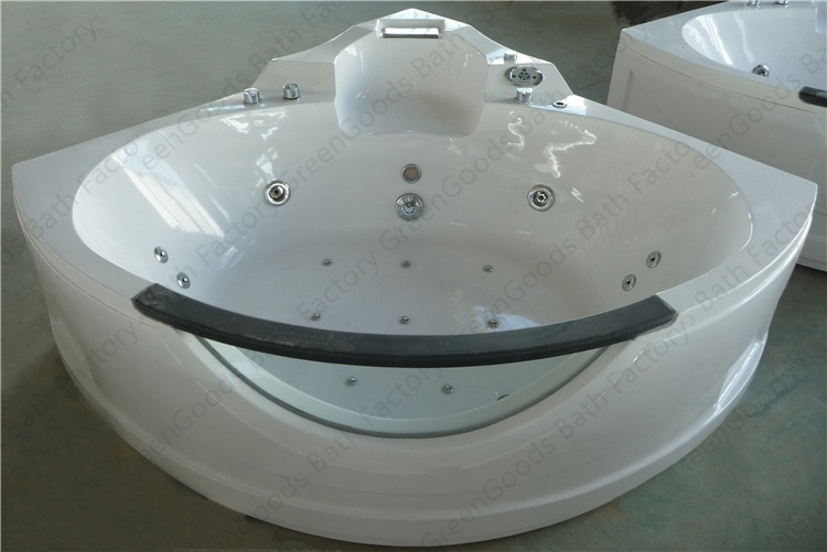 High Quality Composite Adult Jet Kit Hydromassage Bathtub Corner Spa With Shower